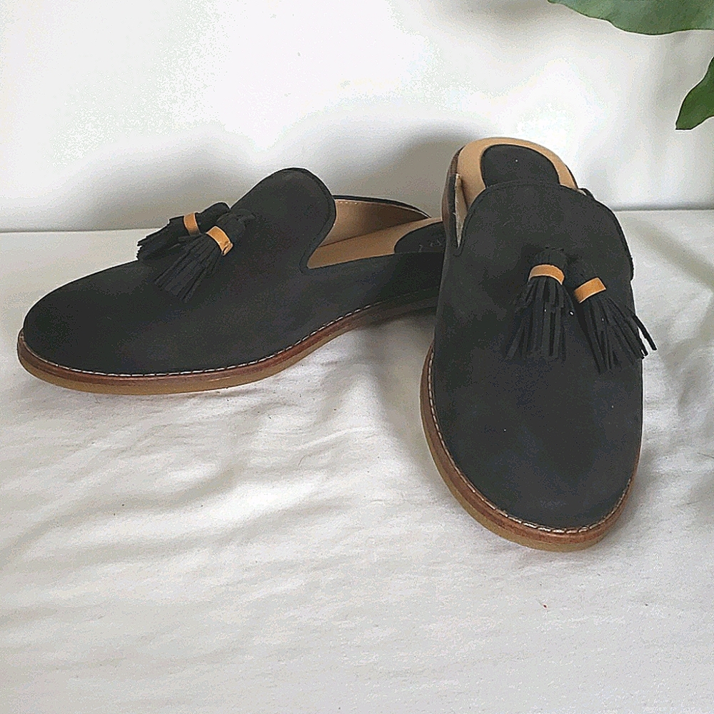 Sperry Black Suede Slip-on Loafers Sample Size 7